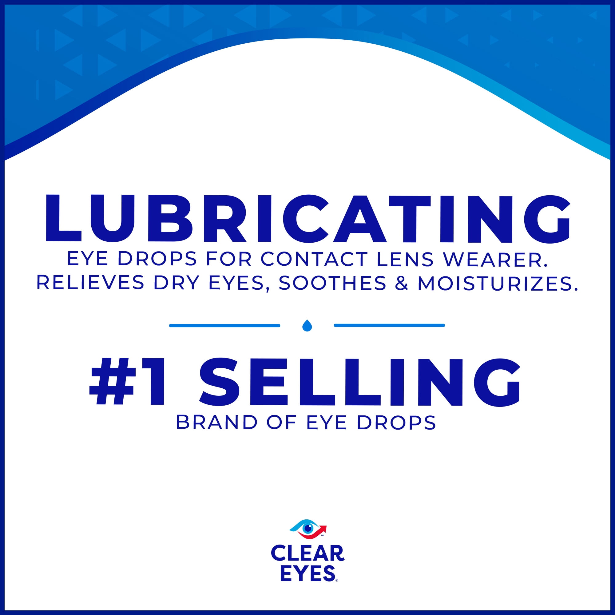 Clear Eyes Contact Lens Relief Lubricant Eye Drops, 0.5 fl oz
