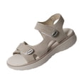 thumbnail image 2 of Domuza Wide Sandals for Women 2026 Dressy Strappy Arch Support Flat Wedge Sandals Women Open Toe Ankle Strap Comfortable Platform Slip-On Walking Shoes Gray 7.5（EU-39）, 2 of 4