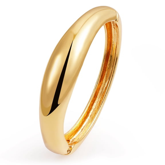 Fashion this season F&S Gold Bracelets for Women, Chunky Gold Bangles, Thick Wide Stackable Cuff Bracelet, Non Tarnish Jewelry Gift