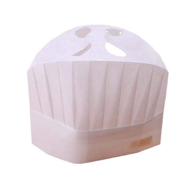 Gorro de Chef Desechable Naiovety 20 Piezas Ajustable de Fibra Vegetal