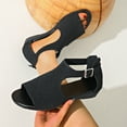 thumbnail image 2 of CQONEPT Flatform Wedge Sandals for Women Bow Dressy Summer Sandals Comfortable Fashion Trendy Slip-On Wedge Beach Cute Ladies Slides Casual Dress Women's Sandals 2025 Black Size 8, 2 of 9