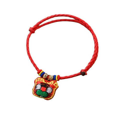 

Mightlink Pet Collar Vibrant Color Adjustable Friendly to Skin Wear Resistant Ultra-Light Dress Up Polyester Chinese New Year Cat Collar Lucky Red Pet Pendant Photograph