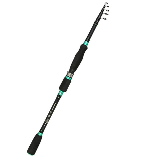 koolsoo Telescopic Fishing Rods, Solid Ceramic s, Sea Fishing Rod Performance, Comfortable EVA Handle, Newly Designed Fishing Pole Travel Rod 2.1m Straight