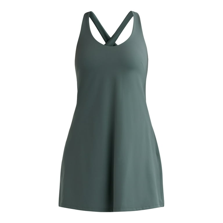 Avia Women's and Women's Plus Active Dress with Built-in Bra