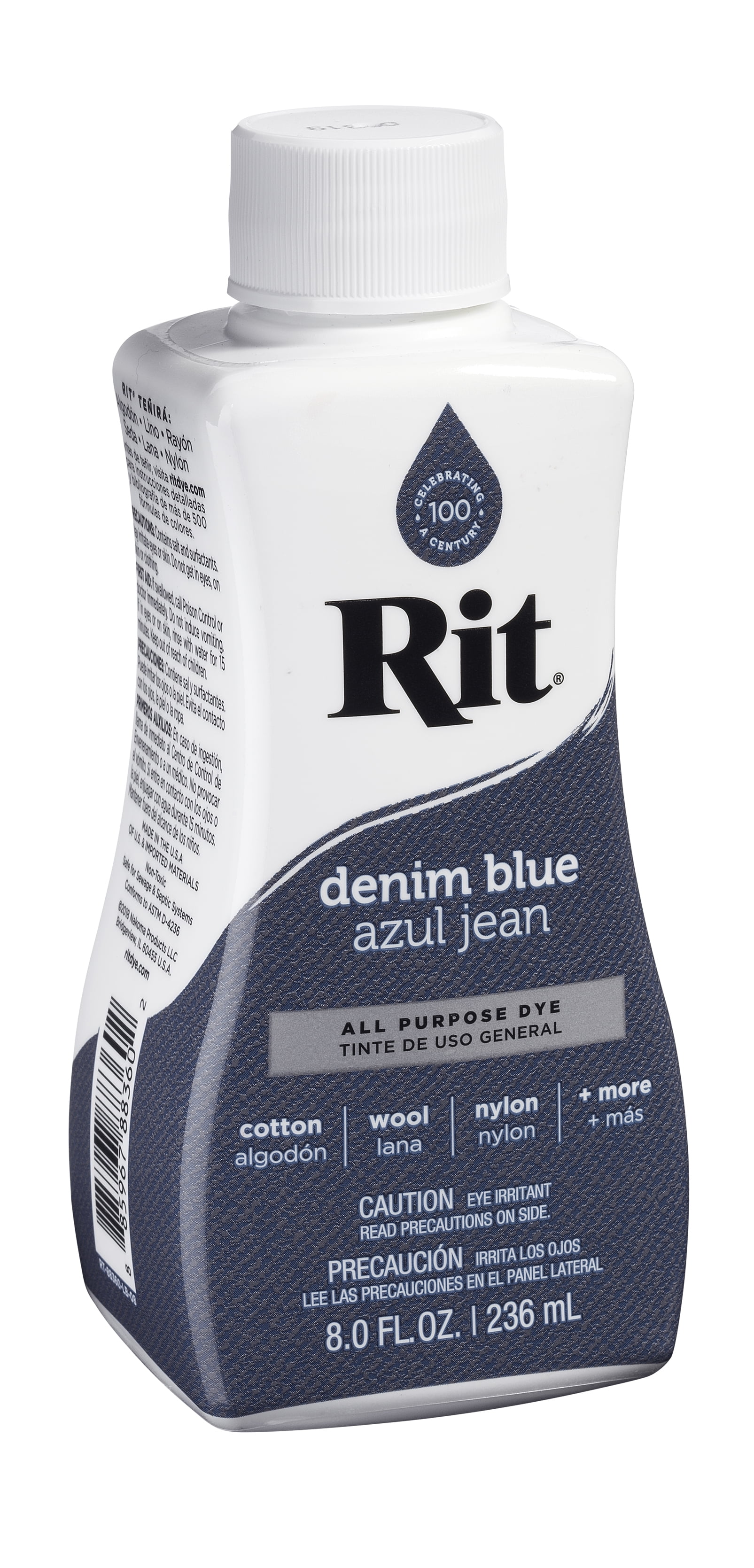 Rit All Purpose Liquid Dye, Denim Blue, 8 Fl. Oz. -