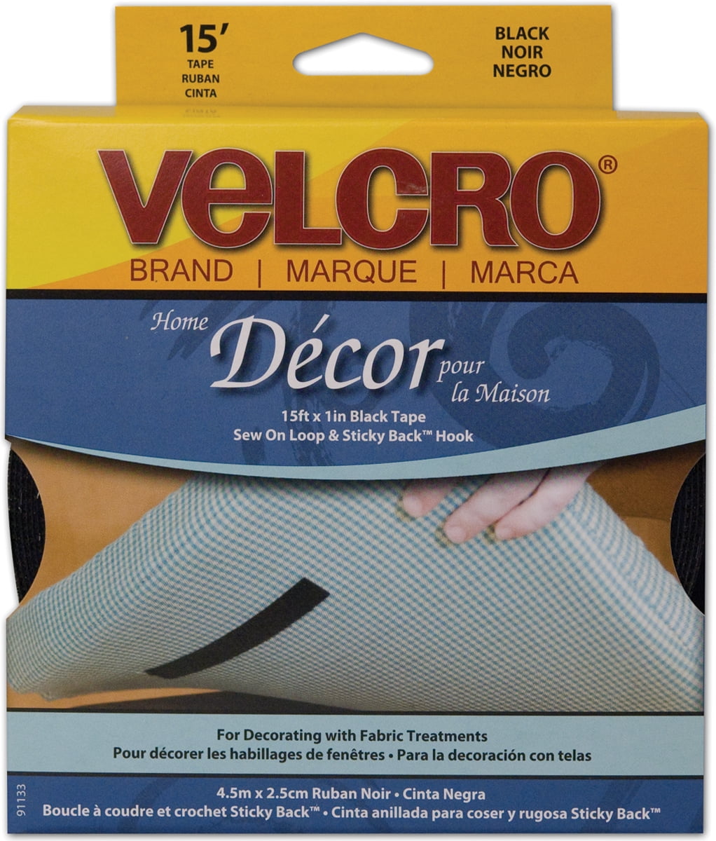 VELCRO(R) brand Home Decor Tape 1 Inch X 15Black
