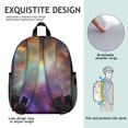 thumbnail image 5 of Colorful Starry Sky and Universe Backpack for School, Cute School Bag with Adjustable Shoulder Straps and Padded Back, 13.8"x11.4"x6", 5 of 5