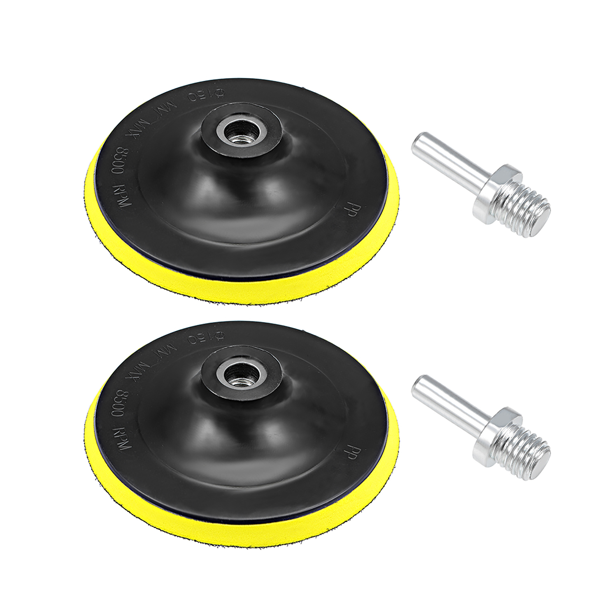 62pc 50mm Sanding Disc Sand Paper Hook Loop Sander+Backer Pad+M6 Drill Adapter
