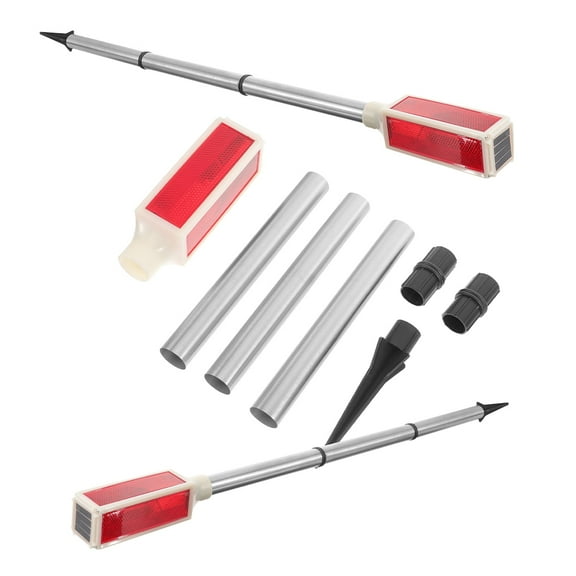 3 Pcs Driveway Marker Outdoor Solar Reflectors Heavy Duty LED