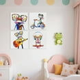 thumbnail image 5 of HFDF Happy Frog Animal with Glasses Canvas Wall Art Frog Painting Poster Wall Decor Colorful Funny Animal Wall Art for Kids Room Bedroom Bathroom Modern Home Decorx4pcs 10x8inch Unframed, 5 of 6