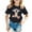 Black, variant on MIXUE Toddler Girls Tops & T-Shirts Children Casual Fashion Cartoon Print Round Neck Short Sleeve Pullover T Shirts Activewear,Black,2-3 Years