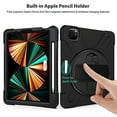 thumbnail image 2 of ProCase Rugged Heavy Duty Case with Hand Strap Shoulder Strap for iPad Pro 12.9" 6th 5th 4th 3rd Generation –Black, 2 of 8