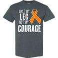 thumbnail image 3 of Inktastic Lost My Leg Not My Courage Limb Loss Awareness Orange Ribbon T-Shirt, 3 of 5