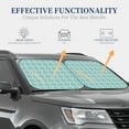 thumbnail image 5 of Uemuo Blue Print Printed 2 PCS Car Windshield Sun Shade, Auto Sun Heat and UV Rays Blocker, Foldable Automotive Front Window Sunshade Protector, 5 of 7