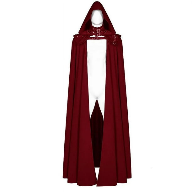 Ropa Medieval para hombre, capa, bata, disfraz Steampunk, capucha gótica, traje de la muerte, vampiro, caballero oscuro, Guerrero, Cosplay para adulto