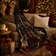 thumbnail image 3 of Electric Guitars with Starry Lights on Black, Energetic Retro Concert Motif for Guitar Lovers, Birthday Gift, Cozy Flannel Blanket for Game Room and Dorm, Retro Home Decor, 3 of 9