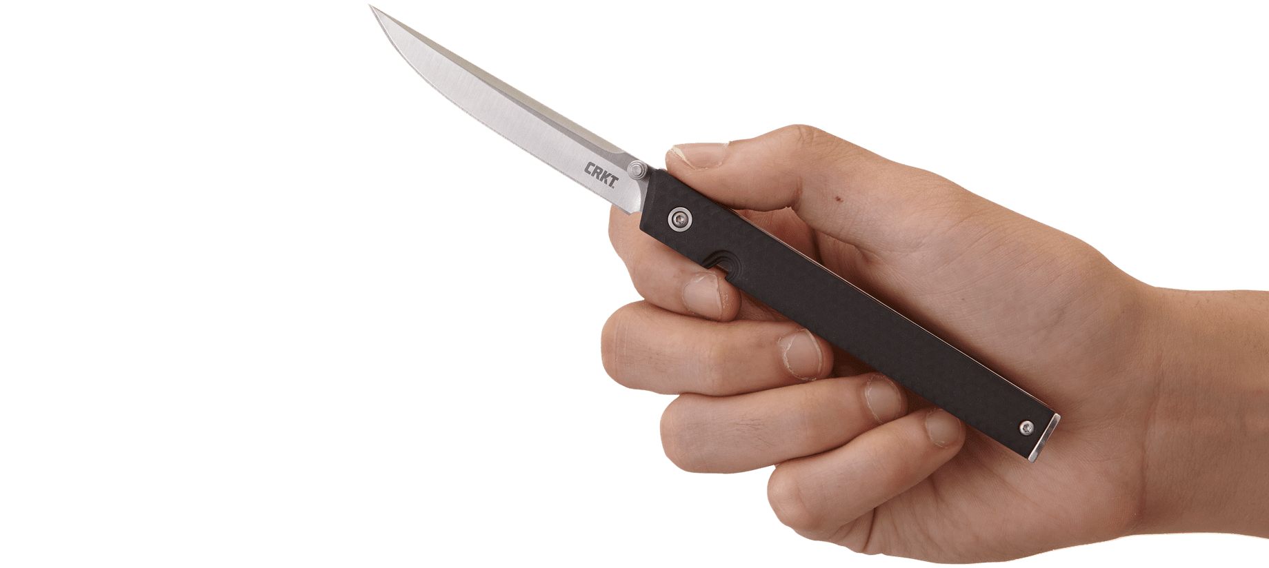 CRKT CEO Everyday Carry EDC Pocket Folding Knife with Liner Lock: Stainless Steel Plain Edge Blade, Glass-Reinforced Nylon Handle, Pocket Clip, 7096WM