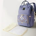 thumbnail image 4 of Sunveno Embroidered Backpack Diaper Bag Travel Backpack, Purple Deer, 4 of 6