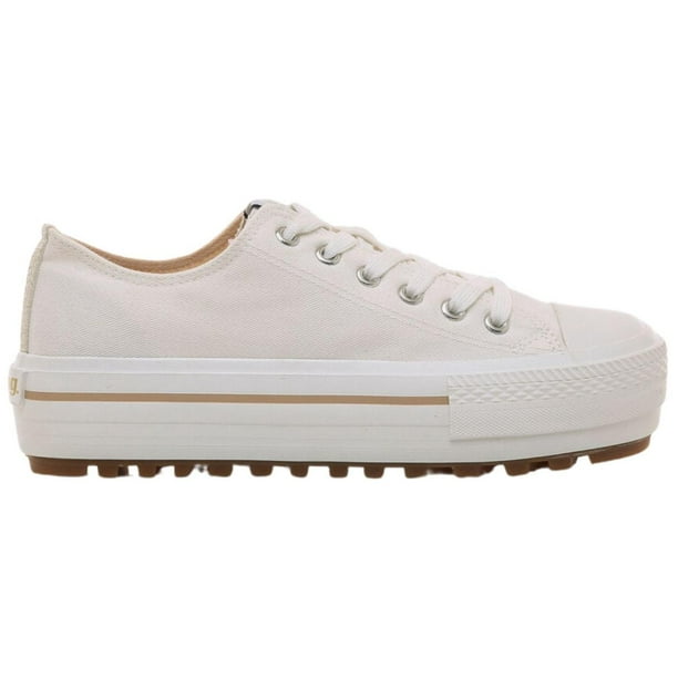 Tenis Mustang Bigger T Beige Mujer Casual blanco 23.5