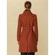 thumbnail image 5 of Abrigo De Invierno Medio Largo Con SolaY Doble BotonaduPaMujer Rojo ladrillo S, 5 of 6