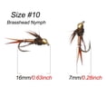 thumbnail image 4 of 6/12pcs of Brass Copper Bead Head Fast-Sinking Nymph Scud Flies for Carp, Walleye, Trout, And Bass Fishing Lures Made from Artificial Feather And Rayon., 4 of 9