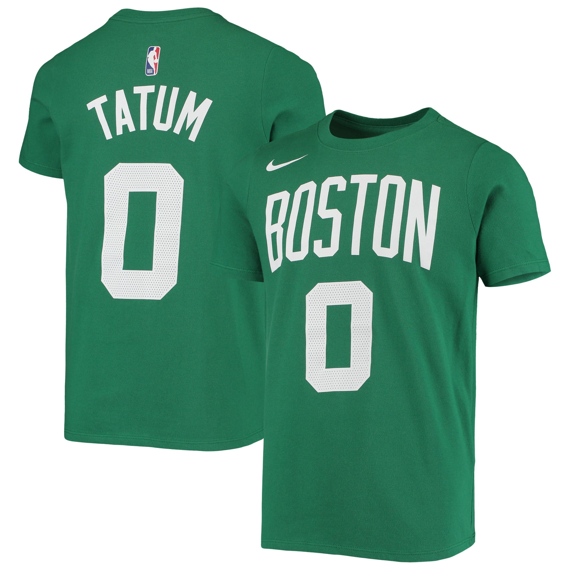 Jayson Tatum Boston Celtics Nike Youth Logo Name & Number Performance  T-Shirt - Kelly Green