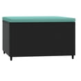 thumbnail image 3 of vidaXL Garden Footrests with Cushions 2 pcs Black Poly Rattan, 3 of 5