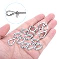 thumbnail image 5 of Uxcell 3/16" Wire Rope Kit, 40 Pack M6 Stainless Steel Thimbles & Clamps for Wire Rope, 5 of 7
