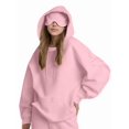 thumbnail image 2 of Women Hoodies with Eye Mask Oversized Long Sleeve Comfy Casual Basic Pullover Sweatshirts Fall Outfits Y2K Clothes Pink S, 2 of 8