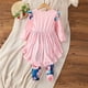 thumbnail image 4 of Gibobby Conjunto de 2 uds de vestido para bebé Conjunto de pantalones de flores para bebés y niños pequeños, camiseta de manga larga con volantes(Rosa, 3-4 Años), 4 of 5