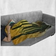 thumbnail image 6 of Cactus Soft Flannel Fleece Blanket, Sunset over Desert Landscape Various Kinds of Cactus Desolate Hot Weather, Cozy Plush for Indoor and Outdoor Use, 50" x 60", Marigold Yellow Green, by Ambesonne, 6 of 6