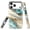 Elegant Gold Teal Marble Agate, variant on for iPhone 17 Pro Max Case, 2-Layer Protection TPU Silicone and Pc Hard Shell, Blue Abalone Mollusk Shell Tough Pattern Design，Anti-Drop, Aesthetic Protection of Phone Cases