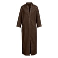 thumbnail image 7 of Gytharion Women's Flowy Maxi Dresses Lapel Long Sleeve Front Slit Dresses Loose Elegant Casual Shirt Dresses, 7 of 7