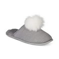 thumbnail image 2 of INC International Concepts Women’s Pom Pom Knit Slippers, Ivory, Small, 2 of 2