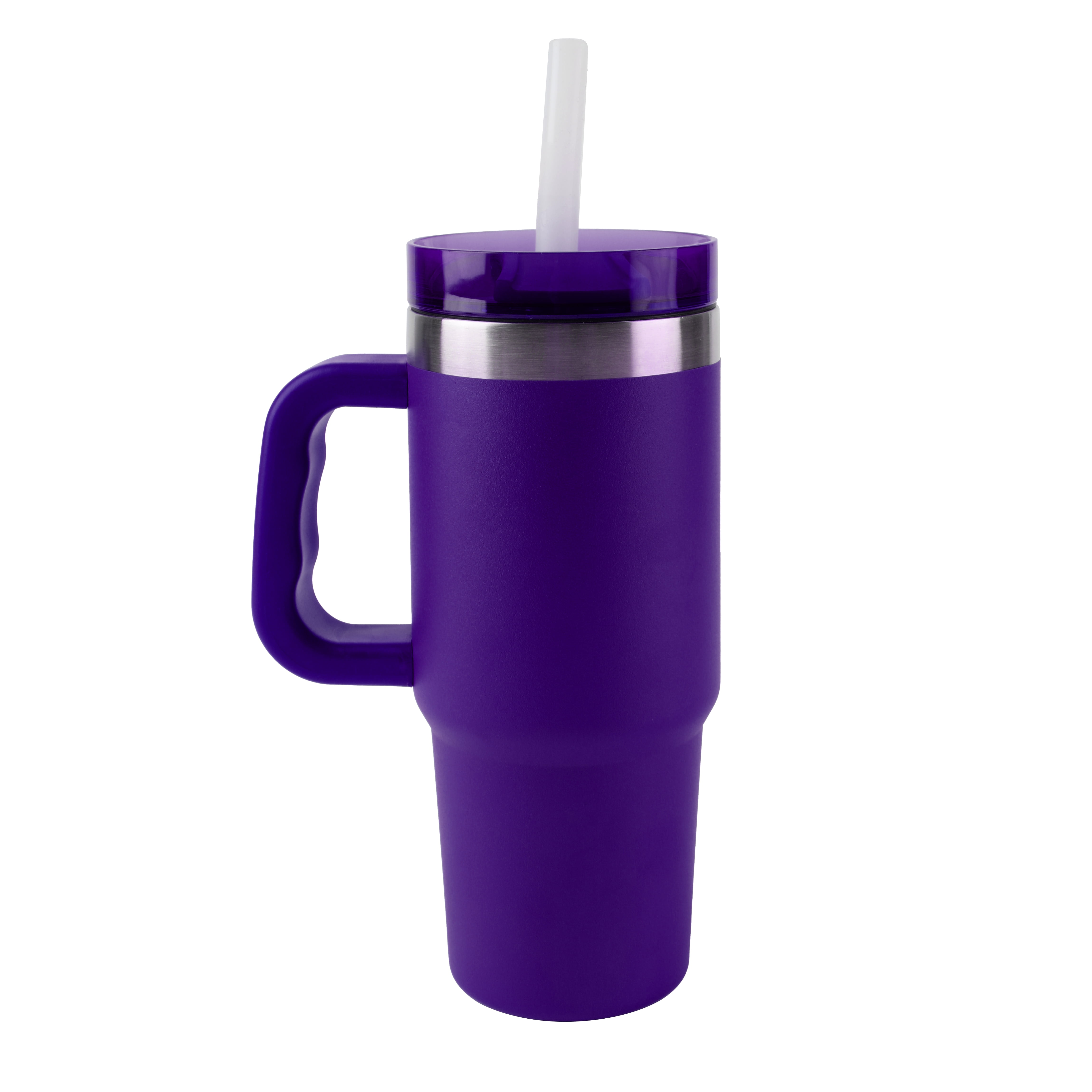 Ozark Trail 18 oz Stainless Steel Insulated Tumbler with Handle, Purple