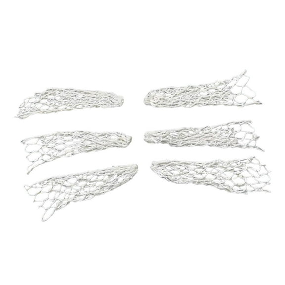hengtong 6 Pieces Pool Table Pocket Hollow Out Premium Tough Snooker Web Billiard Net white
