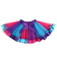 thumbnail image 2 of Funny Rainbow Color Tutu Skirts Mesh Layered Tulle Ballet Skirt Colorful Festival Party A-line Skirt Prom Costume, 2 of 4