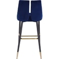 thumbnail image 2 of Meridian Furniture Sleek Navy Velvet Stool (Set of 2), 2 of 4