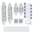 thumbnail image 1 of Charnière de Porte de Garage & Kit de Réglage à Rouleau, Ensemble de Porte de Garage 6200ZZ Rouleau Bleu Sans Couverture pour Porte 16 x 7 Pieds, 1 of 6