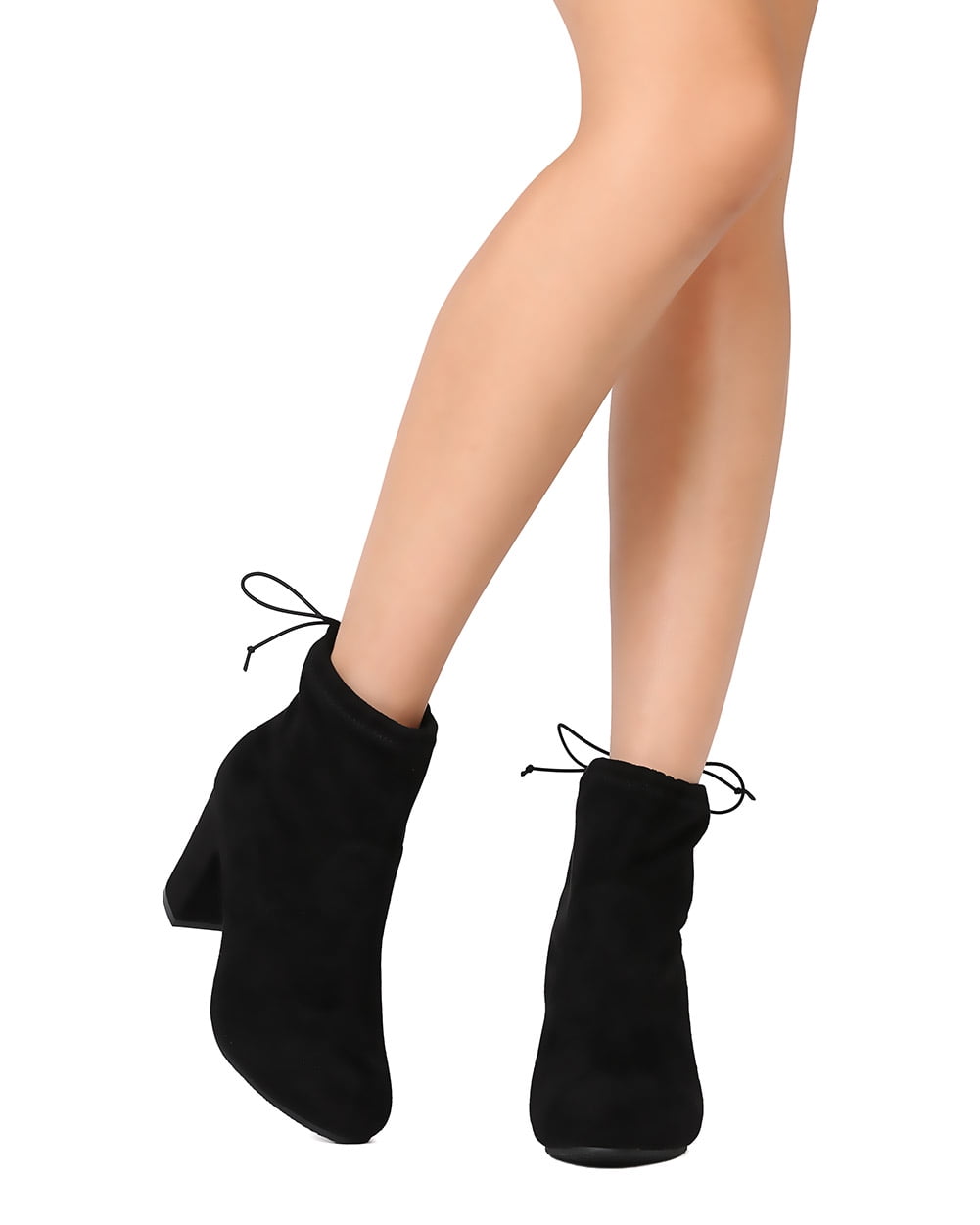 Color:BLACK Betani Kimberly-6 Womens Fashion Stacked Heel Fringe Side Zip Mid Calf Boots Size:7