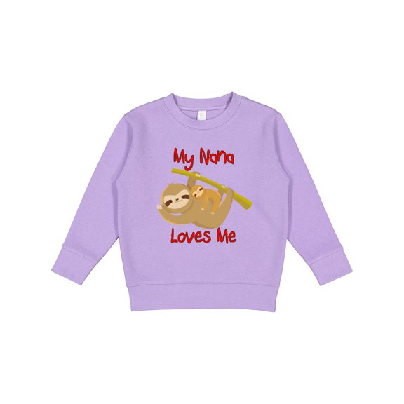 Inktastic My Nana Loves Me Sloth Toddler Sweatshirt