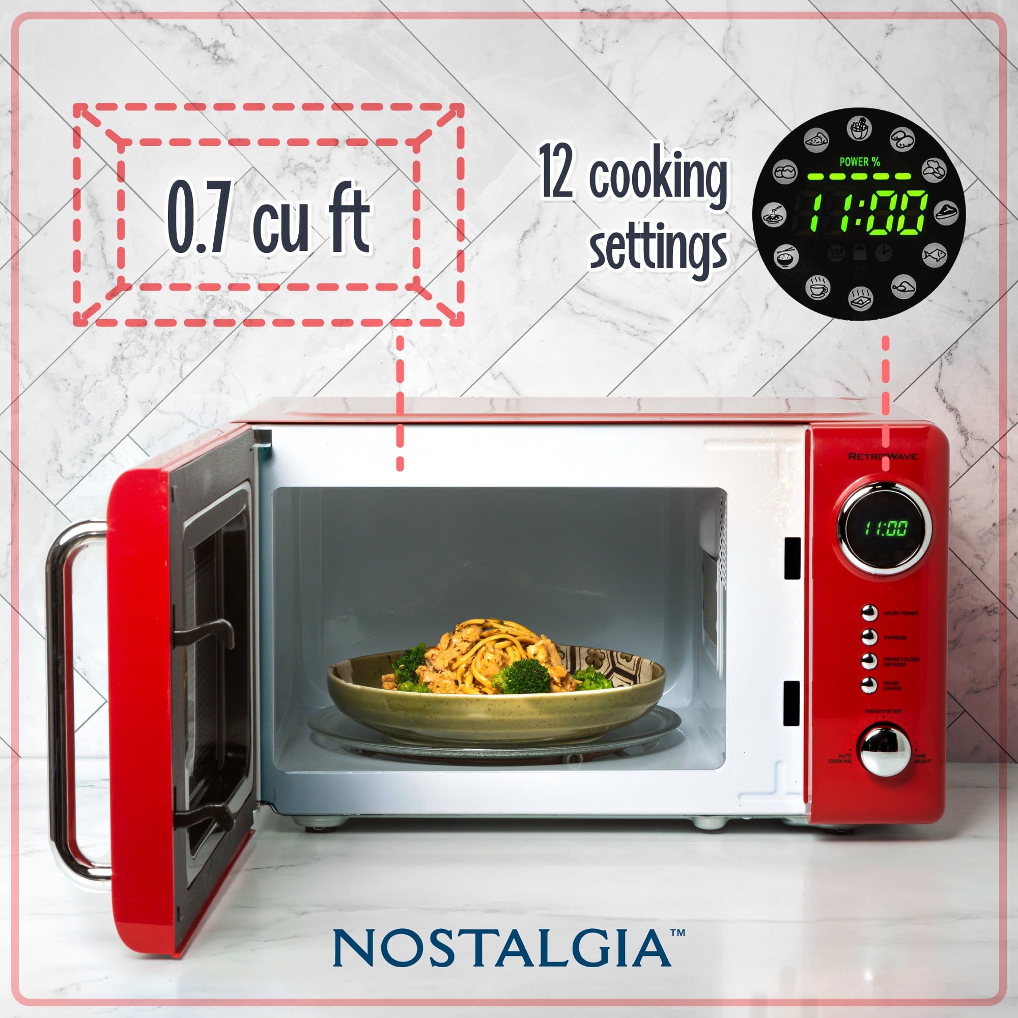 ★ MUUTO★ MSLAB 07 MUMS7C1 Nostalgia Retro Microwave for Countertop 0.7 cu ft Vintage