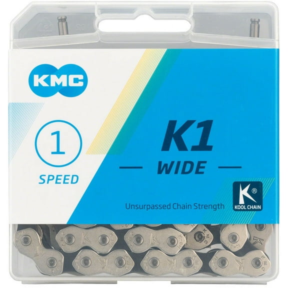 KMC Chain K710 Kool Chain: 1/8" 112 Links Silver/Black Bike Chain
