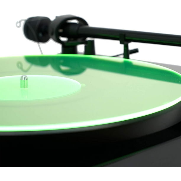 Hudson HiFi Acrylic Turntable Mat GreenLit LP Platter Mat