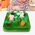 thumbnail image 3 of Juguete creativo de peluche de zanahoria de jardín, juguete educativo de interacción entre padres y hijos, juguete para masticar verduras, perros, Colco  Muñeca Zanahoria, 3 of 8