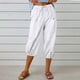 thumbnail image 1 of WILLBEST Pantalones Casuales para Mujer, Pantalones Harén Holgados de Cintura Alta Elástica con Bolsillos, Pantalones Casuales Recortados para Un Estilo y Comodidad Sin Esfuerzo. Chica, 1 of 8