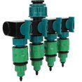 thumbnail image 3 of 4 Way Water Tap Splitter With Quick Connectors, 1" 3/4" 1/2" Garden Hose Adapter (type1), 3 of 5