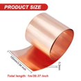 thumbnail image 2 of Copper Roll Sheet Copper Thin Foil Roll Brass Foil Sheet Metal Purity Rose Gold Film Brass Foil Copper Sheet Copper Foil Tape Copper Strip for DIY Cutting Crafts Making 0.3MMx100MMx1M Rose Gold 1m, 2 of 5