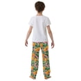 thumbnail image 4 of FORMRS Boys Pajama Pants with Pockets Size 9-10Y Kids Lounge Sleep Bottoms, Pink Oranges, 4 of 8