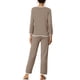 thumbnail image 3 of Conjuntos de lounge para mujeres INSPIRE CHIC, camisetas de manga larga con pantalones, conjuntos de pijama M color caqui, 3 of 6